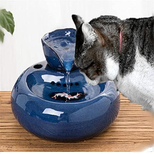מתקן מים לחיות מחמד קרמיקה ניידת מזרקת שתיית חיות מחמד לחתול ， מתקן מים לחיות מחמד עם משאבה אולטרה שקט