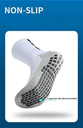אתלטי גרבי גברים של כדורגל גרביים אנטי להחליק ג ' ל כרית עבה מגבת תחתון הלם קליטת אימון גרביים, 4 זוגות