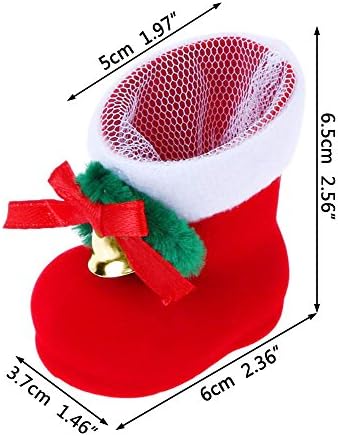 10 יחידות חג המולד ממתקים מגפיים אדומים נעלי סנטה גרב מתנה חטיפים עט שקיות מיכל קישודים לבית קישוטי