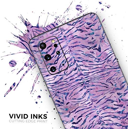 תכנן Skinz סגול צבעי מים נמר דפוס מגן מדבקות ויניל עטיפת עור עטיפה תואם לגלקסי Samsung S20