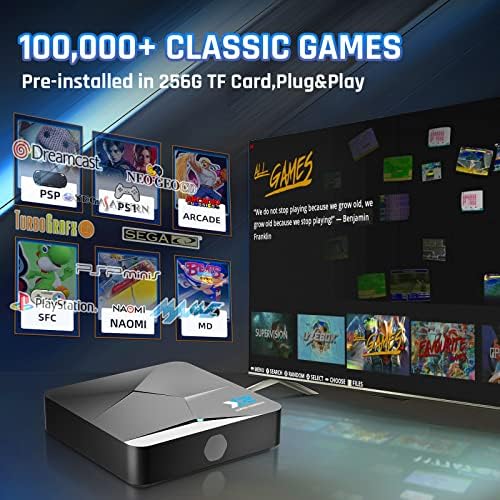 קונסולת משחקי וידאו של קינהאנק סופר אקס 2 עם 100,000 + משחקים, תואמת לפ. ס.פ / נעמי / עטרי וכו', שבב