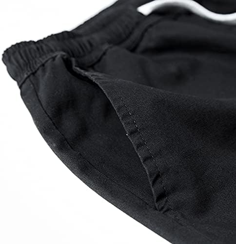 מכנסי מטען לגברים קצרים בצבע טהור מכנסיים קצרים מותניים אלסטיים חיצוניים חיצוניים בכיסים קרקעיים קז'ואלים