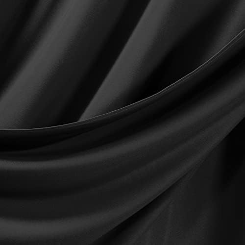 בד טריקו מט מבד ניילון ספנדקס לבגדי ים 230 גרם-שחור-בד מתיחה 4 כיווני-רוחב 58/60 אינץ ' - השתמש כבגדי