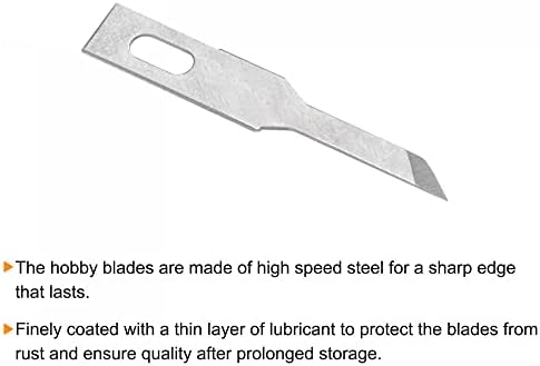 UXCell 10 pcs 35x4.5 ממ להבי סכין מלאכה, להבי תחביב מהירות גבוהה להביי להחלפת להבים להביי כלים לגילוף