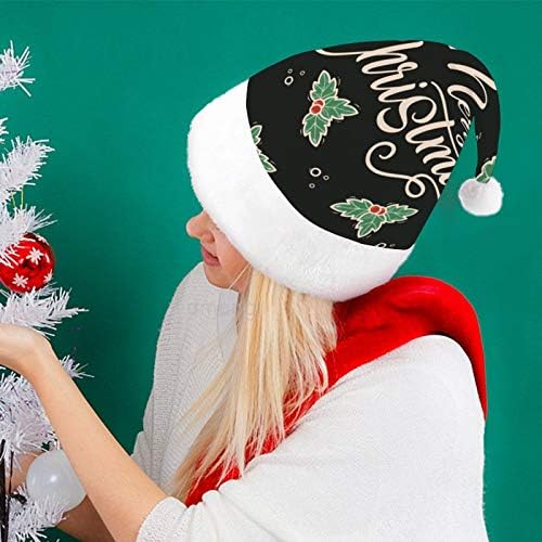 חג המולד סנטה כובע, 20201016מק010 חג המולד שמח חג המולד חג המולד כובע למבוגרים, יוניסקס נוחות חג המולד