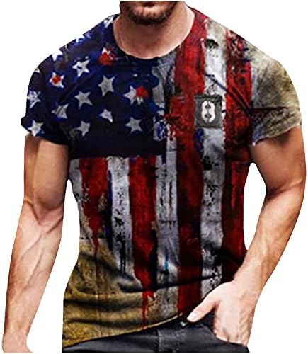 גברים של ארהב דגל טי חולצות 4 ביולי אמריקאי דגל ארצות הברית ארהב פטריוטית חולצות שרירים חופש גרפי טיז