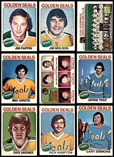 1975-76 O-PEE-CHEE CALIFORIES SEALS GOLDES ליד צוות SET CALIFORNIA SEALS GOLDEN EX/MT SEALS GOLDEN