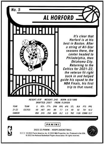 אל הורפורד 2022-23 Panini NBA Hoops /199 כסף 5 ננומטר+ -MT+ NBA כדורסל סלטיקס