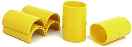 X-deree 50 ממ דיא 2 ממ עובי מיזוג אוויר מרכזי צינור צינור מהדק צהוב 6 יחידות (50 ממ de diámetro 2 mm