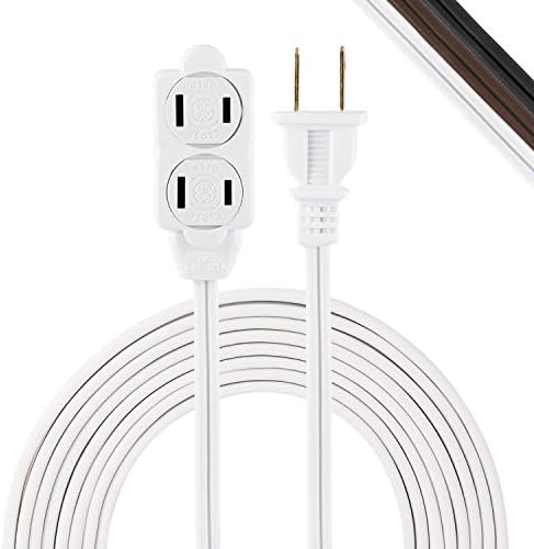 רצועת חשמל GE Pro 3-Outlet עם הגנה על מתח, רצועת חשמל של 15 רגל & GE 3-Outlet, כבל הרחבה 12 רגל, 2 קדומים,