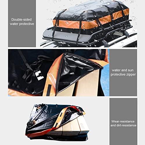 WDBBY 500D PVC גדול קיבולת מכונית מטען שקית גג גג אטום למים נשא מטען גג מנשא אחסון שחור נסיעות למכוניות