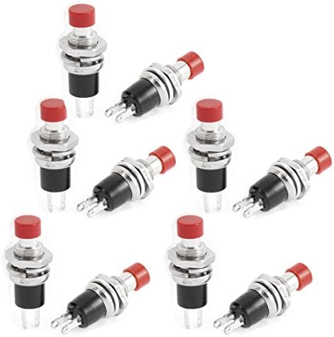 AEXIT 5 PCS PB-S-1110 מתגים תעשייתיים 7 ממ SPST כפתור רגעי מתג כפתור AC AC מתגי כפתור AC 250V 1A