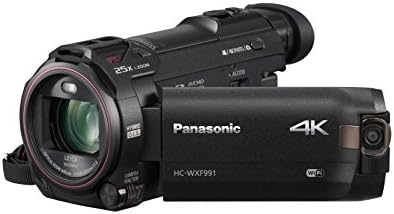 Panasonic 4K דמויי קולנוע מצלמת וידאו מצלמת וידאו HC-WXF991K, עדשת Leica Dicomar 20x, חיישן BSI 1/2.3
