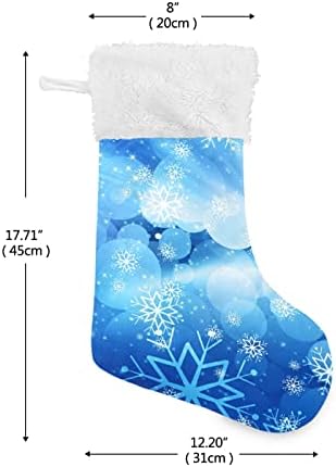 גרבי חג המולד של Alaza, פתיתי שלג וכוכבים קלאסיים קלאסיים קישוטי גרב גדולים עבור עיצוב המסיבות של עונת