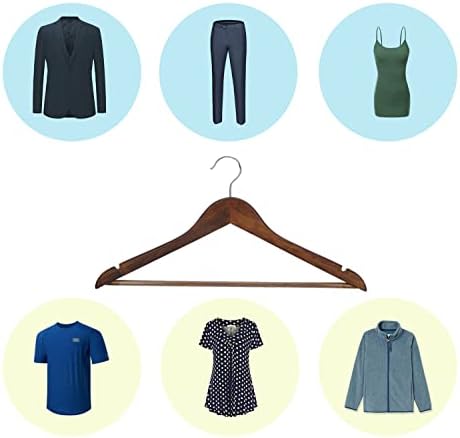 קולבי Luersaka - חבילת קולבי עץ עמידים וחלקים של 20, קולבים לבגדי שמלה, מעילים, מעילים, מכנסיים, חולצות,