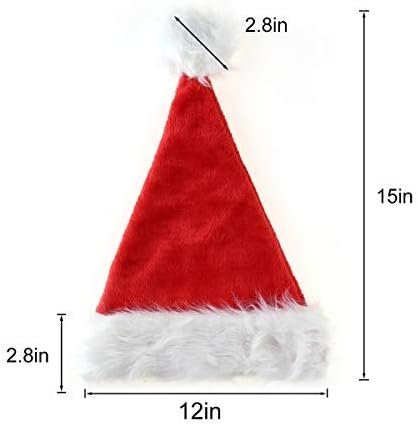 חג המולד סנטה כובע למבוגרים קטיפה חג המולד כובע חג עיצוב הבית, 2 חבילה