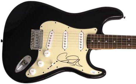 גארי קלארק ג'וניור חתום על חתימה מלאה בגודל מלא פנדר שחור סטרטוקסטר גיטרה חשמלית עם אימות ג'יימס ספנס