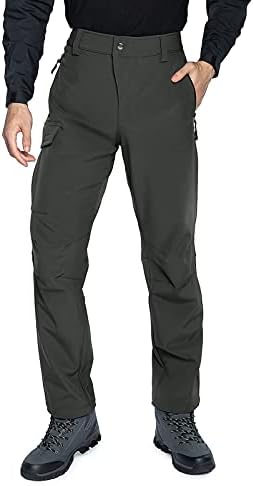 Wespornow Men-Fleece-Pleece-Hiking Pents התנגדות מים-מכנסיים-סקי-מכנסיים סופטשיל מכנסי סנובורד לחורף,