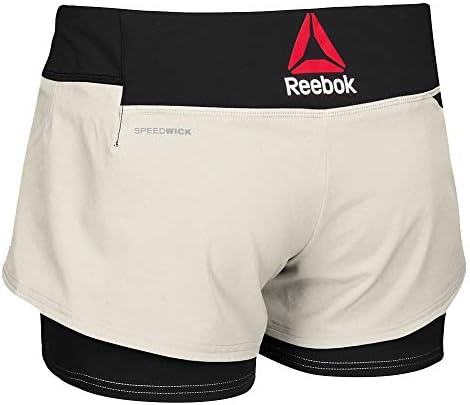 Reebok UFC Crossfit לנשים אוקטגון לבן Speedwick מכנסיים קצרים
