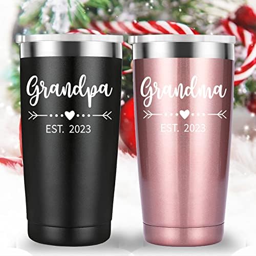 סבא וסבתא אסט 2023 כוס ספל נסיעות.מתנות סבא וסבתא.אבות יום אמהות יום הולדת רעיונות מתנות חג המולד עבור