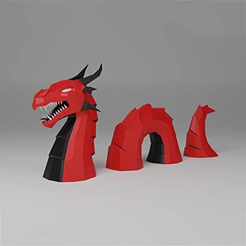 WLL-DP צורת דרקון מים DIY דגם נייר גיאומטרי פיסול נייר גאומטרי גביע נייר גביע תוצרת יד משחק אוריגמי
