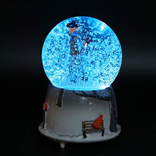 גלובוס השלג המוזיקלי, צבע חידוש משתנה ל LED Light Light Light Box קישוט שולחני שולחן עבודה לילדות בנות