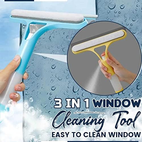 3 ב 1 מנקה מגב חלונות - כלי ניקוי חלונות לשטיפת מכוניות טחינה חלקה/לחלונות, חדרי אמבטיה, שניים קדמיים