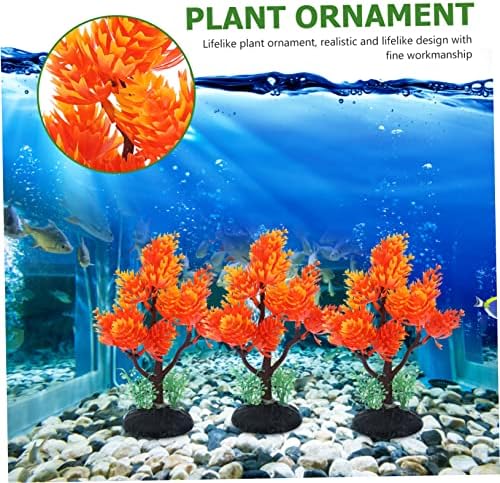 2 יחידות אקווריום גינון צמחים דקור דגי טנק קישוט פלסטיק קטן עץ