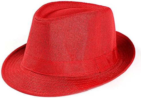 כובע טרילבי כובע סאנהט גנגסטר כובע כובע גברים נשים חוף צבע אחיד שמש פדורה פנמה קש, כובע ג'אז כובע הגנה