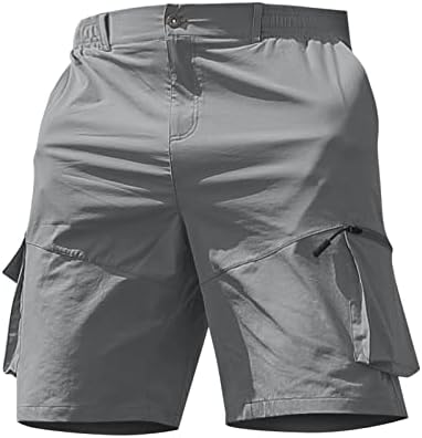מכנסי מטען של Wenkomg1 Mens, מכנסי ריבוי רב -פונקציות מוצקות קרב מכנסיים קצרים מבצעים מזדמנים מכנסיים
