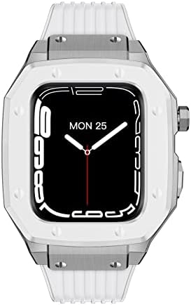 Befia for Apple Watch Series 8 45 ממ גברים סגסוגת סגסוגת שעון רצועת רצועת 44 ממ 42 ממ מסגרת מתכת שינוי