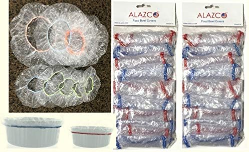חבילה של 20 לשימוש חוזר אלסטי קערת מכסה ברור פלסטיק 10 גדול & מגבר; 10 קטן קערה / צלחת צלחת מזון אחסון
