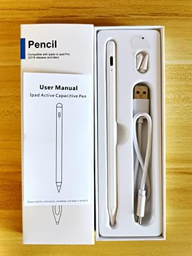 עט מגע נטען לאייפד, ipad Stylus Pen עם גילוי הדחיית דקל מגנט תואם ל- iPad Pro, iPad 6/7/8th, iPad Air