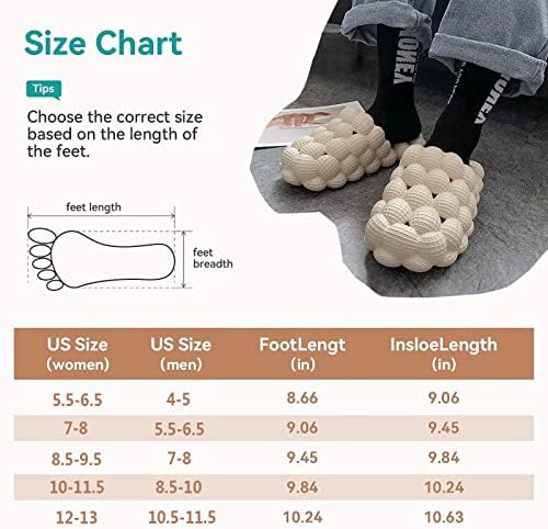 בועת שקופיות עבור נשים גברים, מצחיק ליצ ' י החלקה ספא נעלי בית, עיסוי גולף בועת נעלי בית, יוניסקס לנשימה