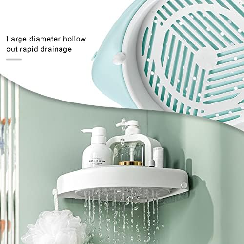 פיליפאן פינת מקלחת קאדי, פלסטיק 360 מארגן מקלחת מסתובב עם ווים, מדף דבק אמבטיה למקלחת, מדפי מקלחת אטומים