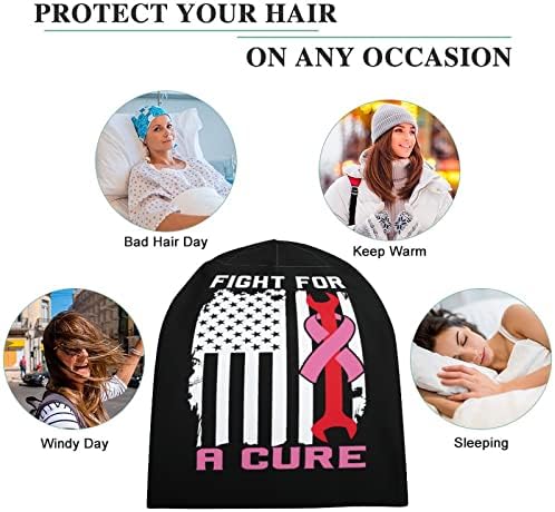 להילחם עבור לרפא מכונאי ארהב דגל שד סרטן יוניסקס כפת כובע חם גולגולת כובע בסוודרים כובע לשינה מזדמן