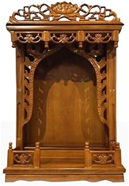 Llnn 22 יד מעץ מגולף ארון מזבח שולחן מיניאטורה לפסל בודהה עמדת עמדת הכן, מתאים למקם את הקישוט הרוחני