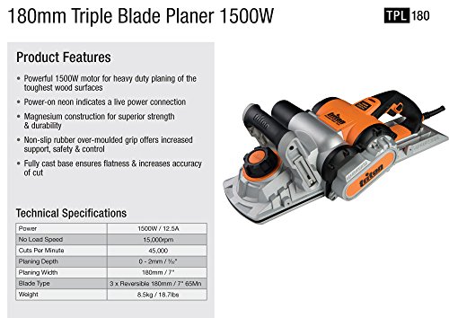 Triton TPL180 1500W Triple-Blade Claner, 7 אינץ '