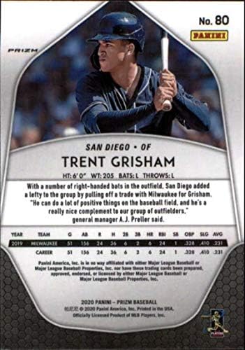 2020 Panini Prizm Prizm Prizm 80 Trent Grisham San Diego Padres כרטיס מסחר בייסבול