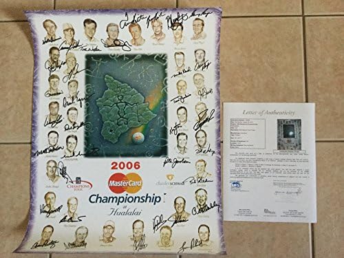 אליפות MasterCard 2006 פוסטר גולף 16x20 חתום על ידי 35 JSA טום ווטסון