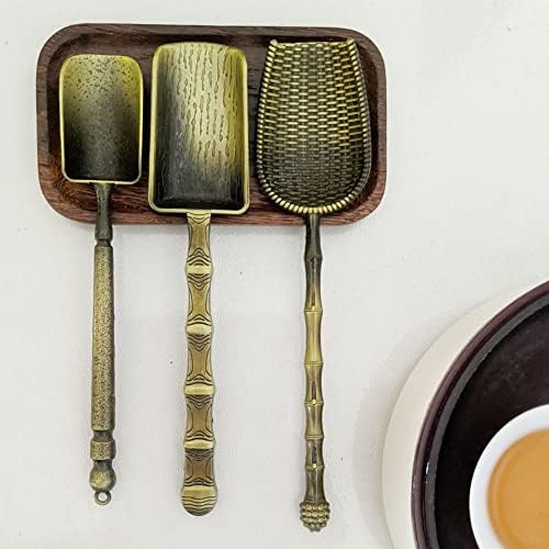 תה סקופ בציר כפות ארוך ידית מדידת כפית עבור רופף תה, קפה, הרב, סט של 3
