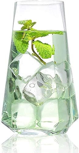 משקפי כדורגל של משקאות חריפים סט של 4, 18 משקפי קוקטייל, 18 oz, ערכת שתייה של כלי זכוכית, כוס קריסטל