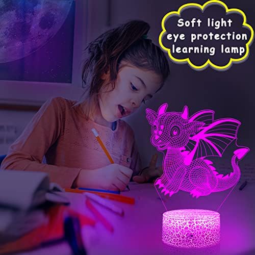 דרקון לילה אור לילדים דרקון הוביל מנורת 16 צבעים ניתן לעמעום ושלט רחוק חדר דקור אור דרקון צעצועי בני
