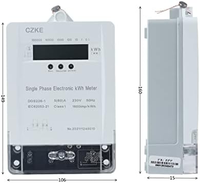 KAPPDE DDS226-1 שלב יחיד STATIC STATIC WATT METER 230V 50Hz MAX 60A Class 1 AC אנרגיה פעילה