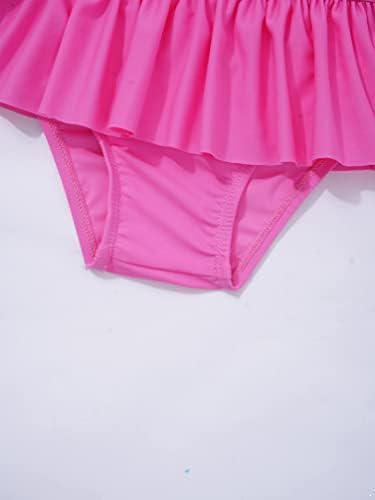 IINIIM ילדות בנות פריחה שומר 2 חתיכות בגד ים UPF 50+ שרוול ארוך פרוע חוף בגד ים בגדי ים