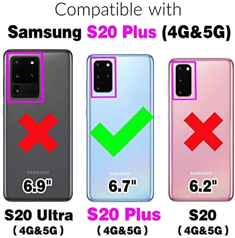 ASUWISH תואם ל- Samsung Galaxy S20 Plus Glaxay S20+ 5G מארז ארנק ומגן מסך זכוכית מזג מחזיק מכסה טלפון