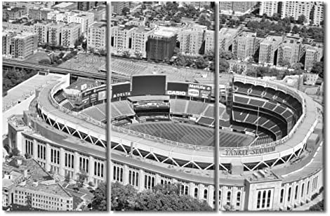 טומובו שחור ולבן ינקי אצטדיון בד קיר אמנות לסלון בית תפאורה בייסבול שדה פוסטר הדפסים על בד ארה ב ספורט