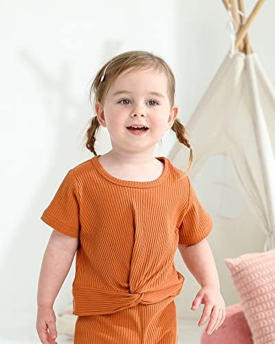 בגדי תינוקות סאבי פעוטה ילדה בגד חמוד בגדי קיץ הגדרת חולצת שרוול פרע