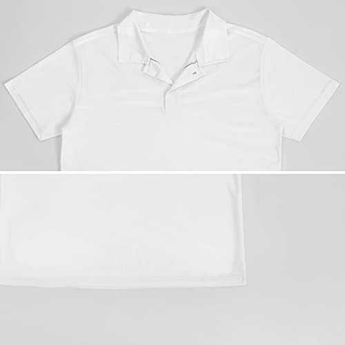 ג ' מייקה דם בתוך ארהב דגל גברים של פולו חולצה קצר שרוול רגיל-כושר ספורט גולף חולצה