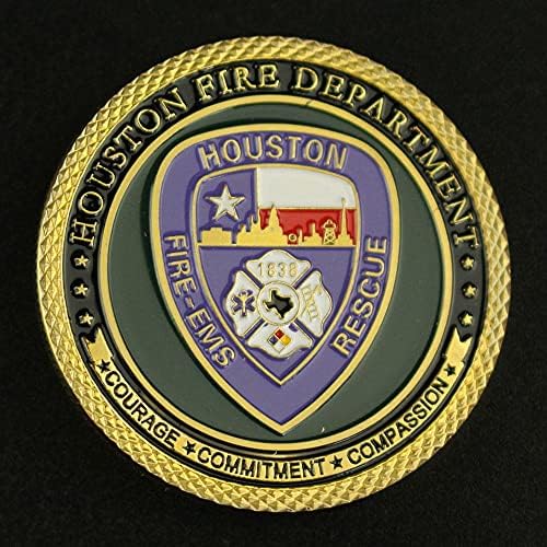 ארצות הברית יוסטון מחלקת כיבוי אש אספנות גולאד מצופה מטבע מטבע מזכר